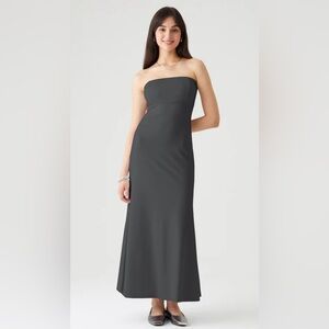 Size Large Charcoal OGL Strapless Maxi Dress